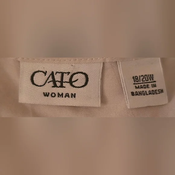 Cato Woman Lace Sleeveless Business Casual Blouse Button Front 18/20W Plus - Picture 3 of 5